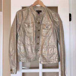 Dana Buchman Snakeskin Denim Jacket